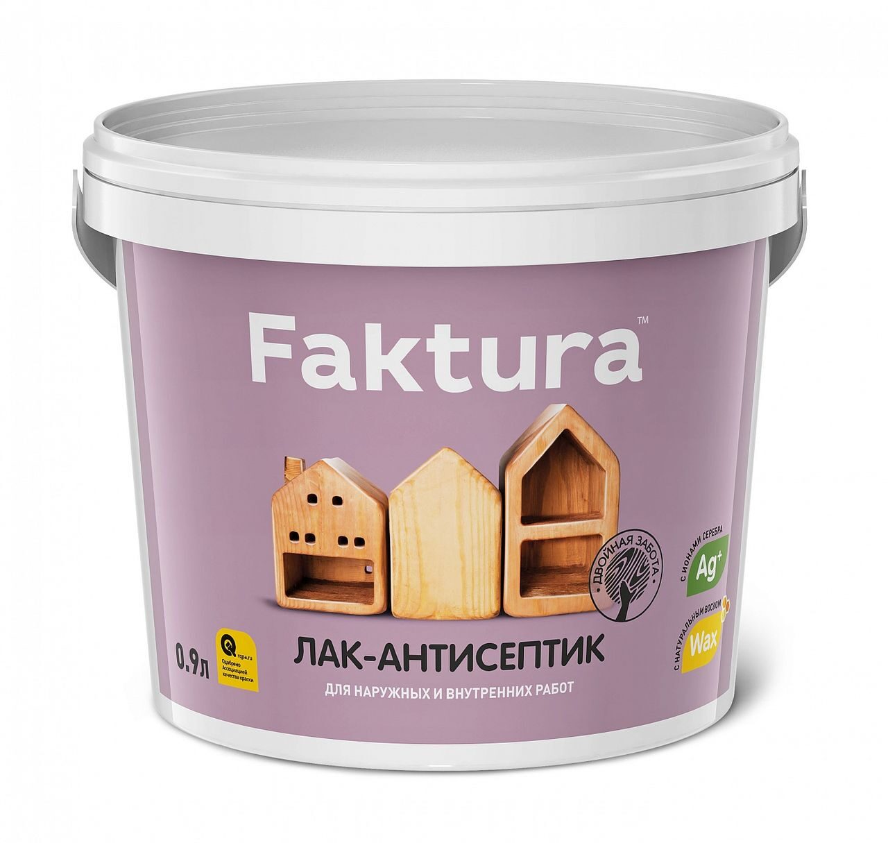 Лак-антисептик FAKTURA рябина 0,9 кг
